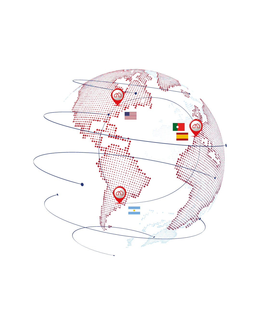 Presencia en Argentina, España, Estados Unidos y Portugal